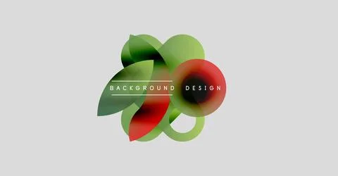 Abstract floral design. Overlapping translucent shapes create vibrant 库存插图