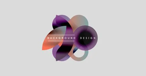 Abstract floral design. Overlapping translucent petals create vibrant color Stock Illustration