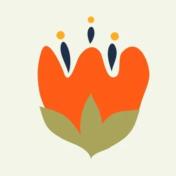 Abstract floral elements collage. Vector illustration hand drawn. Sketch ready Stock Illustration