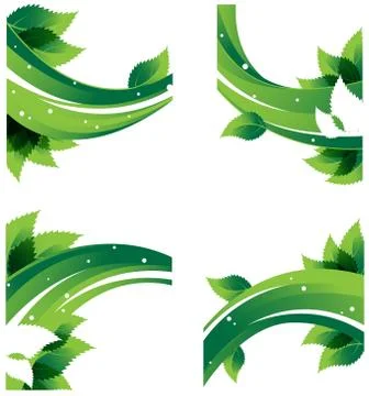 Abstract floral elements Stock Illustration