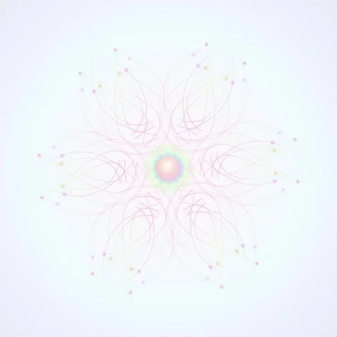 Abstract floral fractal design pattern for creative modern background Stock Footage 345690771
