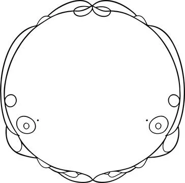 Abstract floral frame border doodle style floral patterns transparent background Stockillustratie