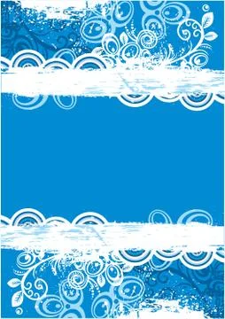 Abstract floral frame. Stock Illustration