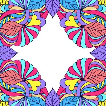 Abstract floral frame. Stock Illustration