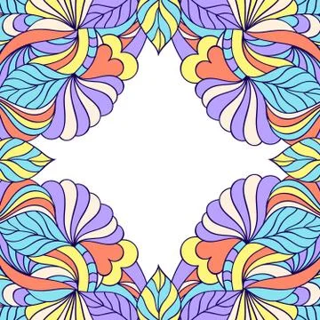 Abstract floral frame. Stock Illustration