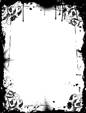 Abstract floral frame Stock Illustration