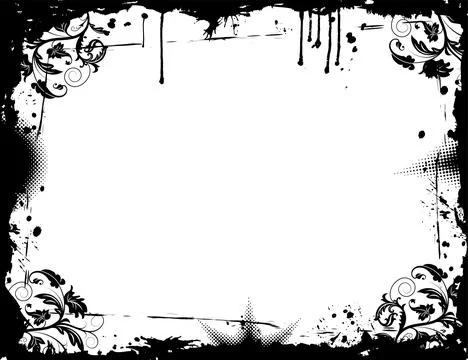 Abstract floral frame Illustrazione stock