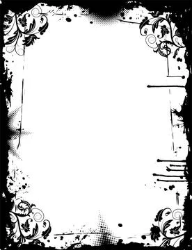 Abstract floral frame Stock Illustration