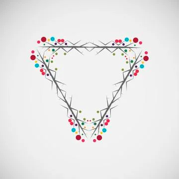 Abstract floral frame. Vector design Stock Illustration