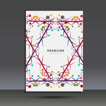 Abstract floral frame. Vector design Stock Illustration