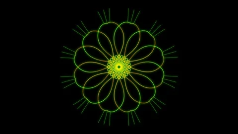 Abstract floral geometric motion graphics loop background Stock Footage 345548934