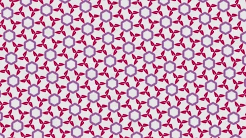 Abstract Floral Geometric Pattern with Circular Negative Space Stock Footage 334705619