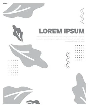 Abstract Floral Leaf Pattern Poster Vector Template Stock Illustration