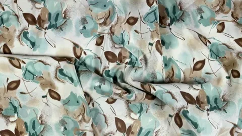 Abstract Floral Leaf Pattern With Teal And Brown Tones For Background Textures Stock Footage 320962247