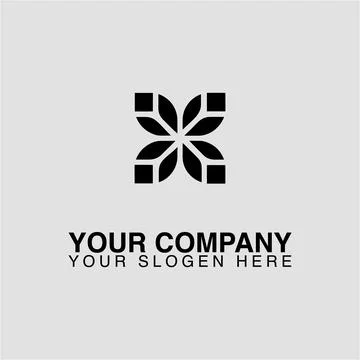 Abstract floral logo design vector template for company branding and business Stock Illustration