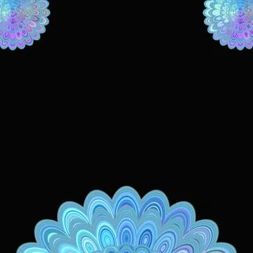 Abstract floral mandala background - vector graphic design Stock Illustration