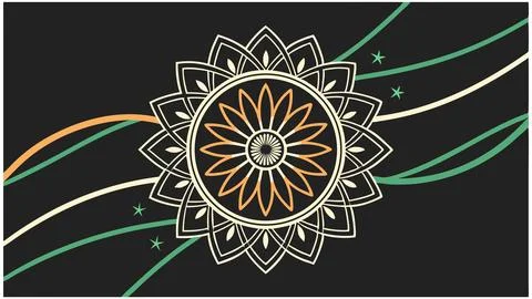 Abstract floral mandala design vector illustration graphic art background Stock Illustration