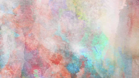 Abstract floral motion background animation watercolor painting. 4K loop. Stock Footage 246495888
