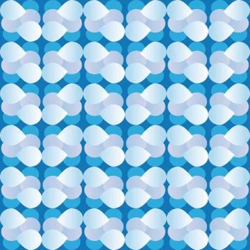 Abstract floral pattern with blue violet and white petals Stock Illustration