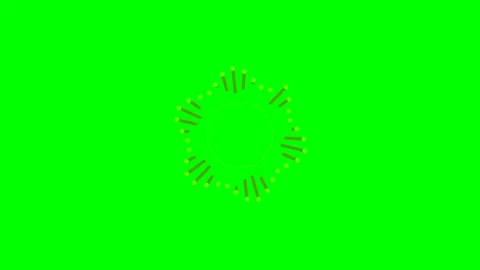 Abstract floral pattern with brown petals and yellow tips on green screen Stock Footage 341823898
