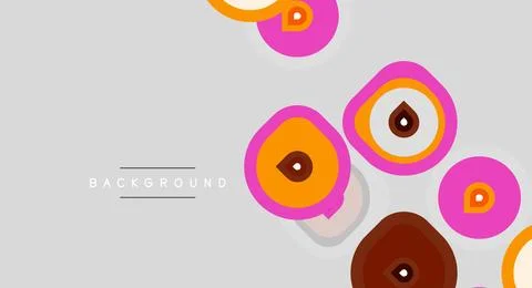 Abstract floral pattern. Circles overlap, creating vibrant shapes. Soft color Stock Illustration