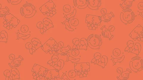 Abstract Floral Pattern on Coral Background for Creative Projects. Stock Footage 321850348