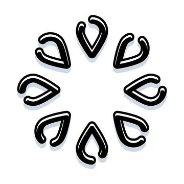 Abstract floral pattern creating a circular design Illustrazione stock