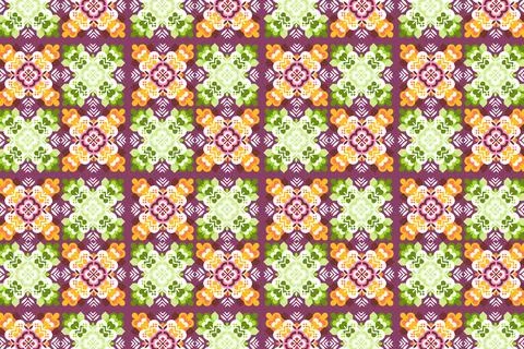 Abstract Floral Pattern Design, Modern Artistic Seamless Textures for Wall Art Stock Illustration