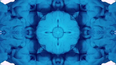 An abstract floral pattern evolves in a digital space Stock Footage 338106987