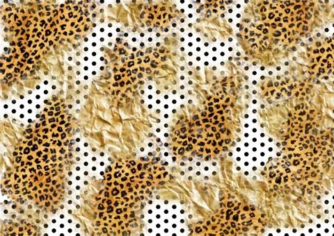 Abstract floral pattern with fabric texture Stock Illustration