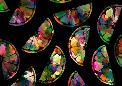 Abstract floral pattern with fabric texture Stock Illustration