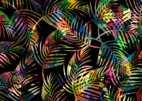 Abstract floral pattern with fabric texture Stock Illustration