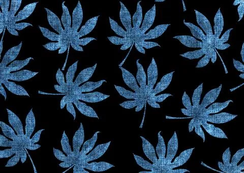 Abstract floral pattern with fabric texture Stock Illustration