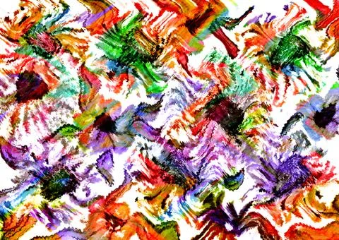Abstract floral pattern with fabric texture Stock Illustration