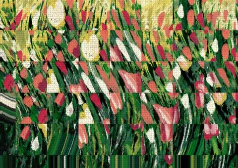 Abstract floral pattern with fabric texture 스톡 일러스트