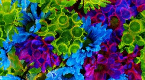 Abstract floral pattern with fabric texture Stock Illustration