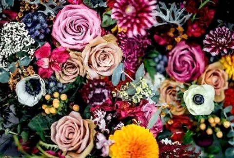 Abstract floral pattern with fabric texture Stock Illustration