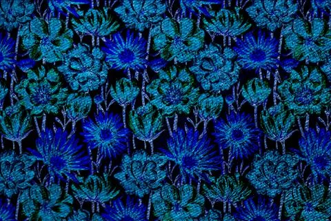 Abstract floral pattern with fabric texture Stock Illustration