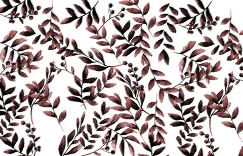 Abstract floral pattern with fabric texture Stock Illustration