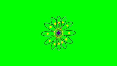 Abstract floral pattern with geometric petals on a vibrant green background Stock Footage 340900637