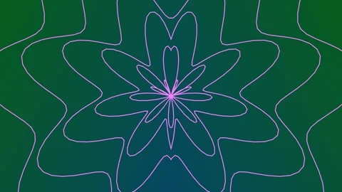 Abstract Floral Pattern with Gradient Background in Pink and Green Hues Stock Footage 329951790