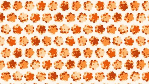 Abstract floral pattern with gradient orange peach clusters on seamless bac.. Stock Illustration
