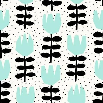 Abstract Floral Pattern Stock Illustration