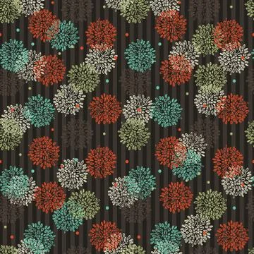 Abstract Floral Pattern Stock Illustration