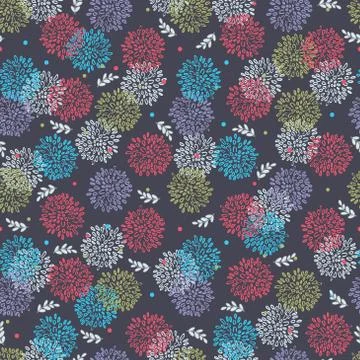 Abstract Floral Pattern Stock Illustration