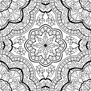 Abstract floral pattern. Stock Illustration