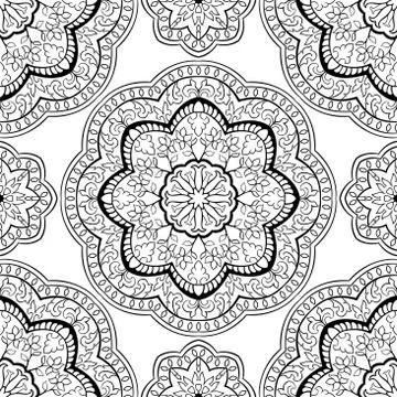 Abstract floral pattern. Stock Illustration