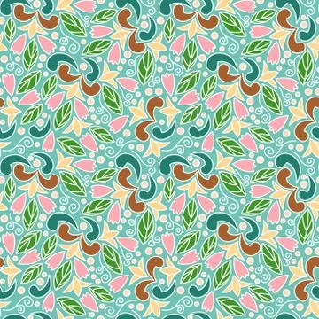 Abstract Floral Pattern Stock Illustration