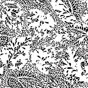 Abstract floral pattern Leaves seamless texture. Plant background Stock Illustration