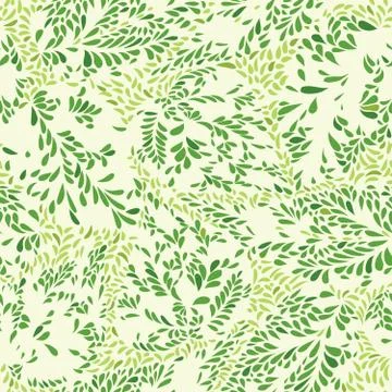 Abstract floral pattern Leaves seamless texture. Plant background Stock Illustration